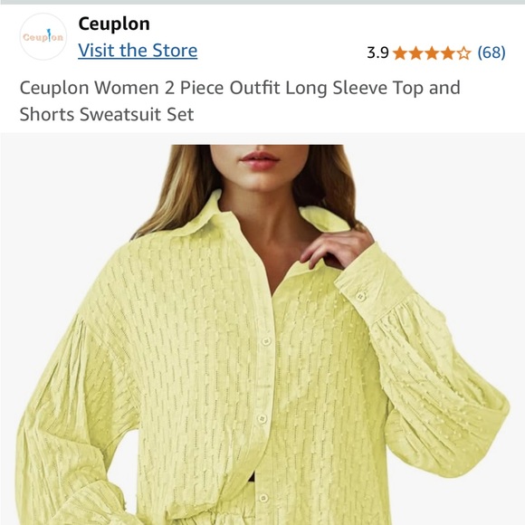 2 Piece Outfit Long Sleeve Top and Short Set - Picture 7 of 9